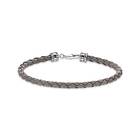 Thomas Sabo Armband Grått Flätat med Svarta Detaljer