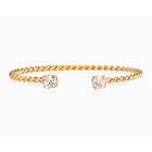 Caroline Svedbom Mini Twisted Bracelet Gold Crystal