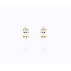 Caroline Svedbom Petite Navette Earrings Gold Crystal