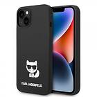 Karl Lagerfeld iPhone 14 Plus Skal Silicone Choupette Body Svart KLHCP14MSLCTBK