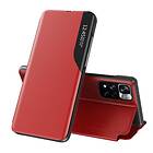 Xiaomi Eco Leather View Case Elegant flip-fodral Fodral med stativfunktion Poco X4 NFC 5G Röd