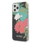 Guess GUHCP12MIMLFL01 iPhone Pro svart Flower 12/12 Collection