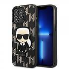 Karl Lagerfeld iPhone 13 Pro Skal Monogram Patch Ikonik Svart KLHCP13LPMNIKBK