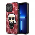 Karl Lagerfeld iPhone 13 Pro Skal Monogram Patch Ikonik Röd KLHCP13LPMNIKPI