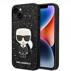 Karl Lagerfeld iPhone 14 Plus Skal Glitter Flakes Ikonik Svart KLHCP14MGFKPK