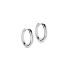 Enamel Classic Hoops 10 mm Silver E168SM