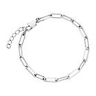 Rosefield Hammered Chain Bracelet Silver JBHCS-J596