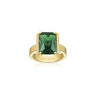 Sif Jakobs Roccanova Altro Grande Ring Goldplated Green Zirkonia SJ-R42267-GCZ-YG-54 (ring) Dam 18 kt. forgyldt 925 sterling sølv