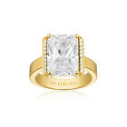 Sif Jakobs Roccanova Altro Grande Ring Goldplated White Zirkonia SJ-R42267-CZ-YG-54 (ring) Dam 18 kt. forgyldt 925 sterling sølv