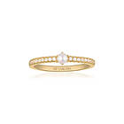 Sif Jakobs Ellera Perla Uno Ring Goldplated SJ-R12284-CZ-SG-54 Dam 18 kt. forgyldt 925 sterling sølv