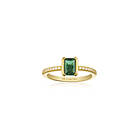 Sif Jakobs Roccanova Piccolo Ring Goldplated Green Zirkonia SJ-R42266-GCZ-YG-52 (ring) Dam 18 kt. forgyldt 925 sterling sølv