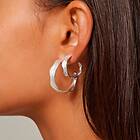 Enamel Ane Small Hoops Silver E289SM