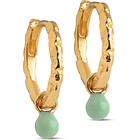 Enamel Belle Hoops 18 kt. Förgyllt E245GM-DustyGreen