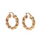 Pico Lara Polished Hoops Gold Q01022