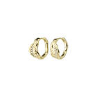 Pilgrim Pia Organic Shape Crystal Hoop Earrings Goldplated 262232033