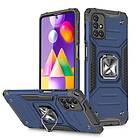 Samsung Wozinsky Ring Armor Case Kickstand M31s Tough Galaxy skal Blå M31S