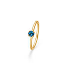Mads Z Poetry Solitaire London Blue Ring 14 Carat Gold 1546051-56 (ring) Dam 14 kt. guld