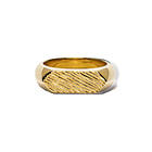 IX Studios Mini Brushed Hexagon Ring Gold-Ringstorlek 52 Unisex 925 forgyldt ste