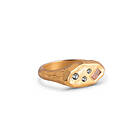 Enamel Aia Ring Goldplated R66GM-52 Dam 18 kt. forgyldt 925 sterling sølv