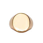 IX Studios Oval Signet Ring Gold-Ringstorlek 64 Unisex 925 forgyldt sterling sølv