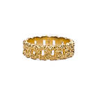 IX Studios Crunchy Curb Ring Gold-Ringstorlek 54 Dam 925 forgyldt sterling sølv