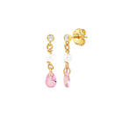 Hultquist Copenhagen Pink Pearl Raindrop Earrings S08213-G