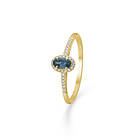 Mads Z Madeleine Ring 14 kt. Guld m. Topas & 0.08 ct.-Ringstorlek 56 Dam 14 kt.