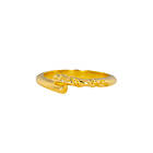 IX Studios Rustic twist ring -Ring Størrelse 56 Dam 22 kt. forgyldt 925 sterling