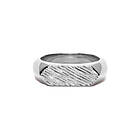 IX Studios Mini Brushed Hexagon Ring Silver-Ringstorlek 64 Unisex 925 sterling sølv