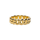 IX Studios Polished Curb Ring-Ring Størrelse 52 Dam 22 kt. forgyldt 925 sterling sølv