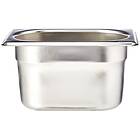 Vogue K825 rostfritt stål 1/9 gastronormpanna 0,8l/100 mm djup matbehållare, silver