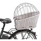 Trixie Cykelkorg för Pakethållare Hund ljusgrå