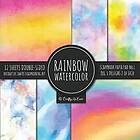 Crafty as Ever: Rainbow Watercolor Scrapbook Paper Pad Vol.1 Decorative Crafts Scrapbooking Kit Collection for Card Making, Origami, Station