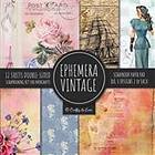 Crafty as Ever: Ephemera Vintage Scrapbook Paper Pad 8x8 Scrapbooking Kit for Papercrafts, Cardmaking, DIY Crafts, Old Retro Theme, Decoupag