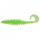 Magic Trout T-Worm Twister Cheese 5,5cm, 1,5g (6-pack) - Neon Green/Orange