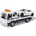 Bburago Str. Fire Tow Truck W Jaguar F-Type R 1:43