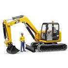 Bruder Mini excavator with worker figure 02466
