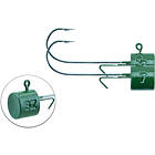 Svartzonker Ned Jig Head Bismuth Dark Green (2-pack) 2/0 7g