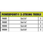 Fox Predator Rage Predator Powerpoint X-Strong Treble Size 6, 8-pack