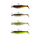 Savage Gear Cannibal Shad 6,8cm 3g+5g #1/0 Clearwater Mix 4+4pcs