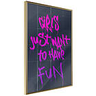 Artgeist Poster Affisch Girls Just Want to Have Fun [Poster] 30x45 A3-DRBPRP1515m_zr