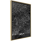 Artgeist Poster Affisch Dark Map of Berlin [Poster] 30x45 A3-DRBPRP0911m_zr