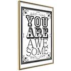 Artgeist Poster Affisch You Are Awesome [Poster] 20x30 A3-DRBPRP0356s_zr