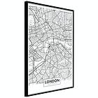 Artgeist Poster Affisch Map of London [Poster] 40x60 A3-DRBPRP0553l_cr