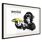 Artgeist Poster Affisch Monkey with Banana Banksy: [Poster] 60x40 A3-DRBPRP0161l_cr_pp