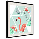 Artgeist Poster Affisch Geometric Flamingos Square [Poster] 30x30 A3-DRBPRP0014l_cr_pp