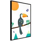 Artgeist Poster Affisch Toucan And Butterflies [Poster] 30x45 A3-DRBPRP1406m_cr