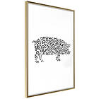 Artgeist Poster Affisch Black and White Piggy [Poster] 30x45 A3-DRBPRP1574m_zr