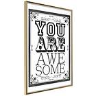 Artgeist Poster Affisch You Are Awesome [Poster] 40x60 A3-DRBPRP0356l_zr