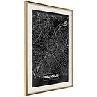 Artgeist Poster Affisch Dark Map of Brussels [Poster] 30x45 A3-DRBPRP0914m_zr_pp